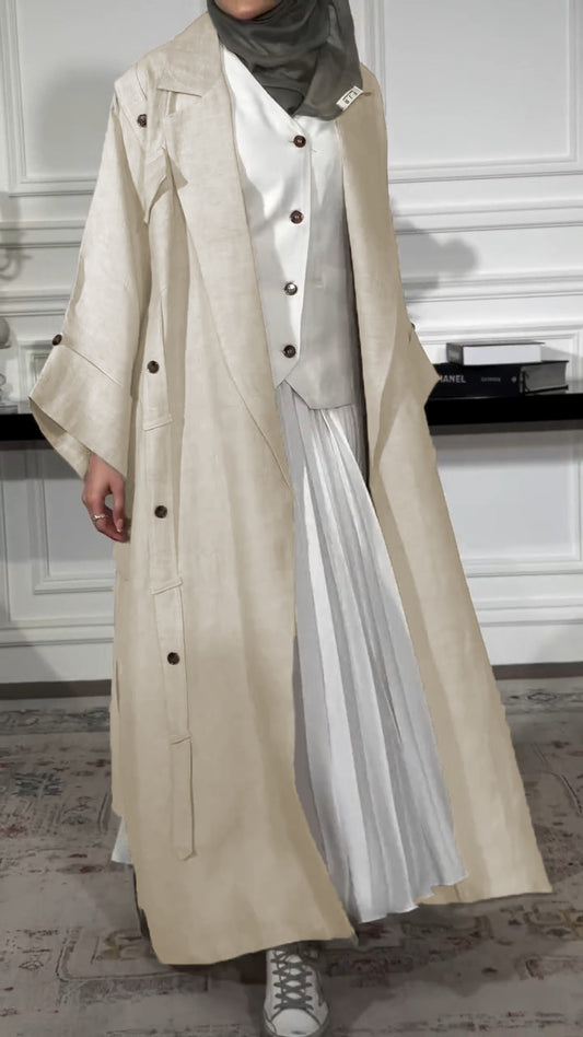 قطعه بتفاصيل مميزه مصنوعه من قماش اللنن الطبيعي (ref07)